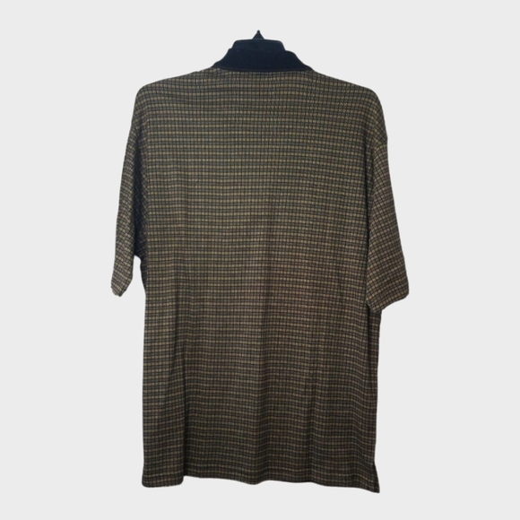 NWT AXIST Black & Tan Short Sleeve 100 % Cotton Polo Shirt; Size XL - Picture 3 of 6